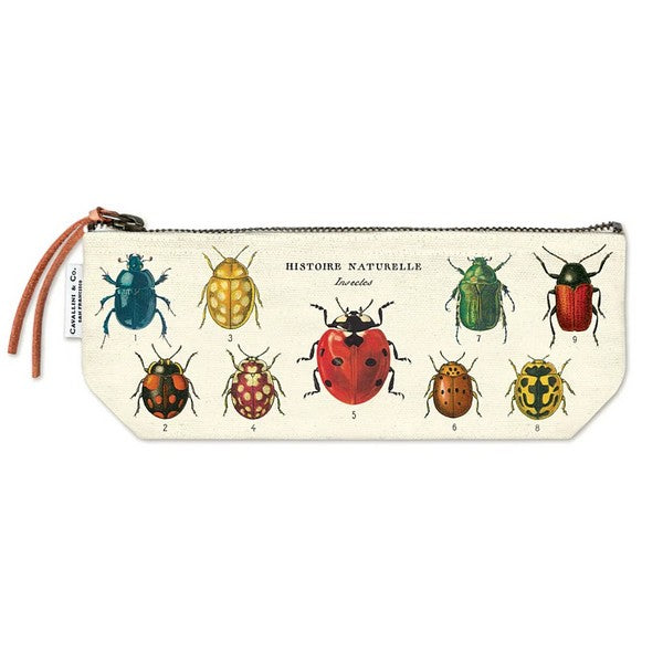 Mini Insects Vintage Zipper Pouch | Cavallini Paper & Co. | Shop vintage styles and prints at boogie + birdie