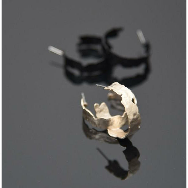 Satin Gold Mira Hoop Earrings