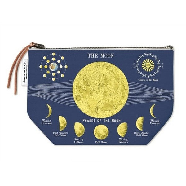 Moon Chart Vintage Zipper Pouch | Cavallini Paper & Co. | Shop vintage styles and prints at boogie + birdie