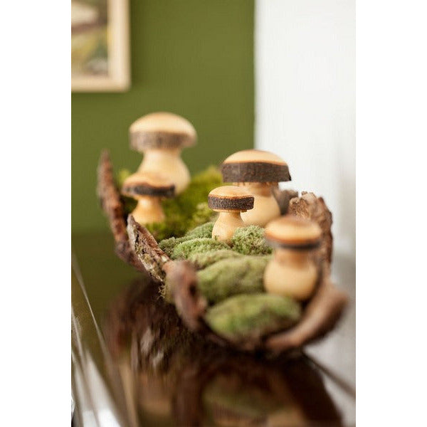 Small Wood Mushroom | Shop wood decorations at boogie + birdie in Ottawa.