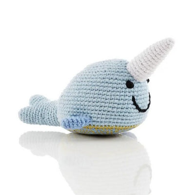Organic Narwhal Rattle | Shop baby gifts at boogie + birdie in Ottawa.
