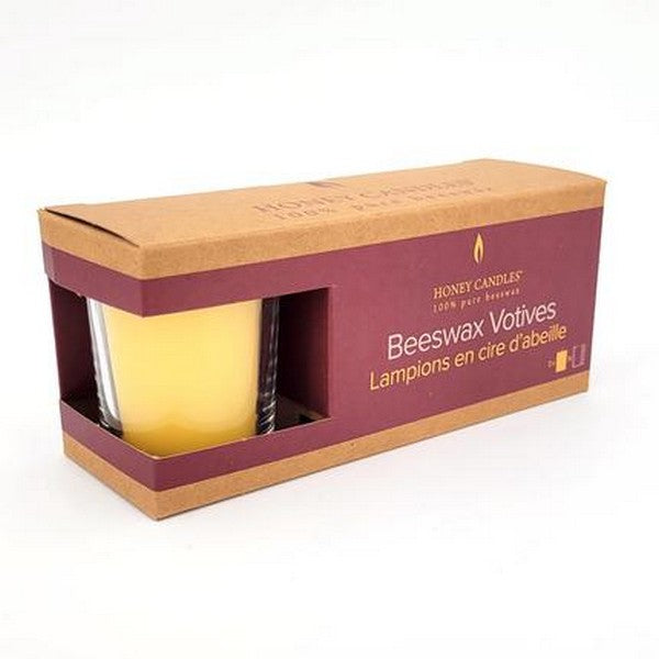 Natural Beeswax Votives - 3 Pack