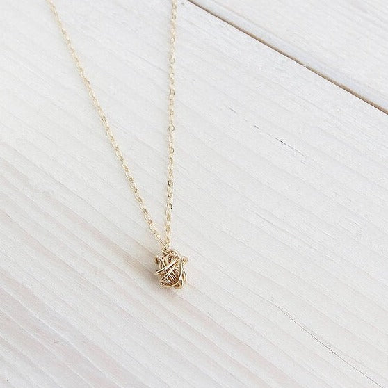 Gold Mini Knot Necklace | Katye Landry Designs | Shop a selection of local jewellery at boogie + birdie