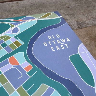 Old Ottawa East Map Print Close Up | Heirloom Island | Shop a selection of art prints at boogie + birdie