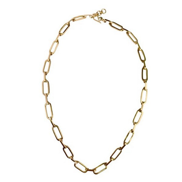 Brass Oval Links Necklace