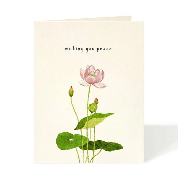 Peaceful Lotus Sympathy Card