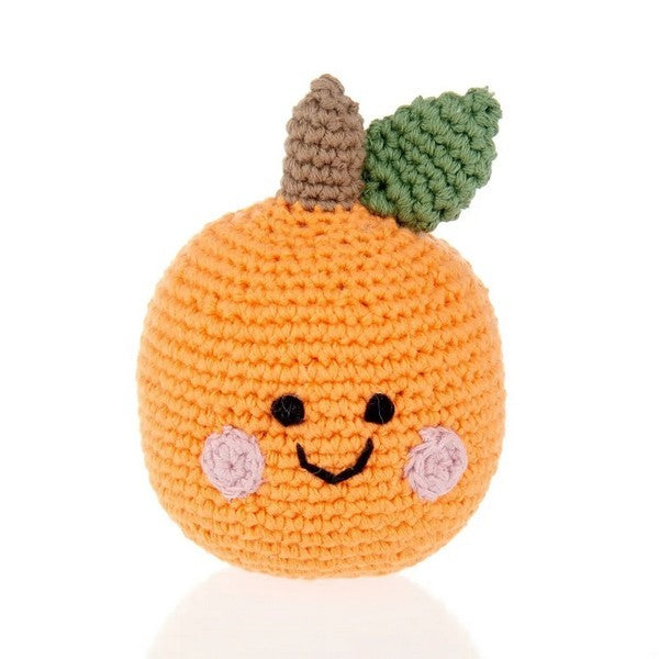 Orange Friendly Fruit Rattle | Pebble | Shop a selection of baby products at boogie + birdie