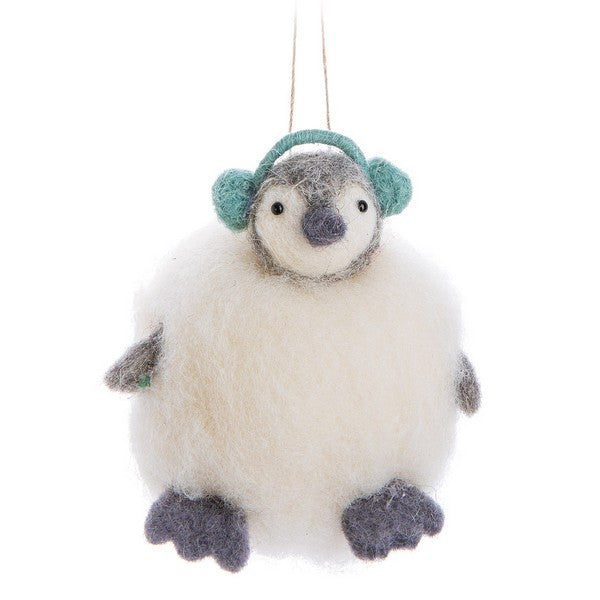 Penguin in Snowball Felted Ornament | Ornaments | boogie + birdie