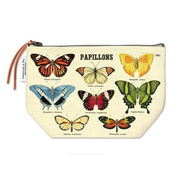 Papillons Vintage Zipper Pouch