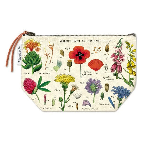 Wildflowers Zipper Pouch | Cavallini Paper & Co. | Shop vintage styles and prints at boogie + birdie