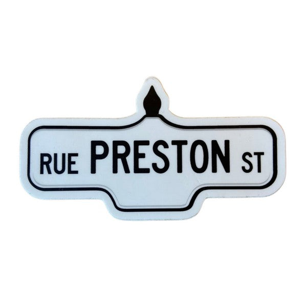 Preston Street Sign Sticker | Damn Fine | boogie + birdie