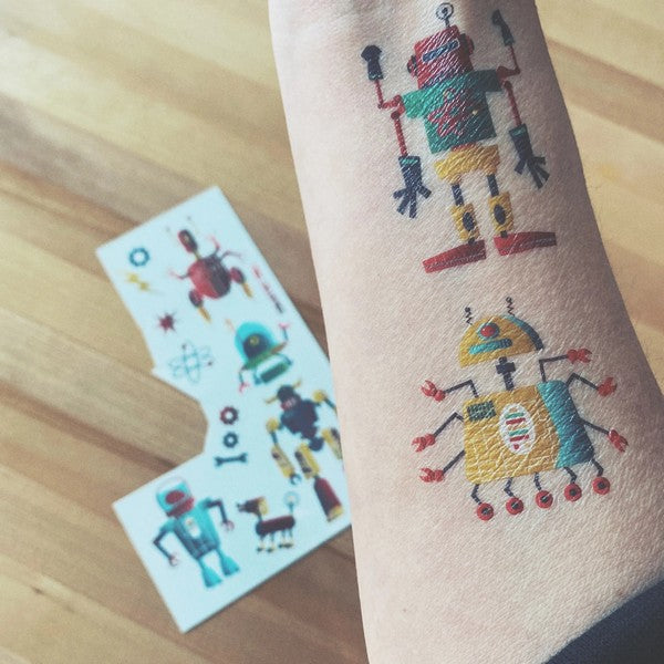 The Robots Temporary Tattoos | Shop Les Tatoués at boogie + birdie in Ottawa.