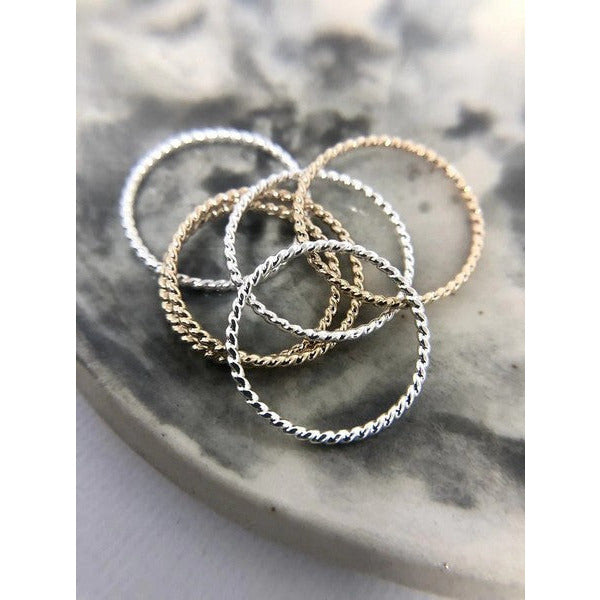 Silver Open Fire Rope Ring | Shop rings at boogie + birdie in Ottawa.