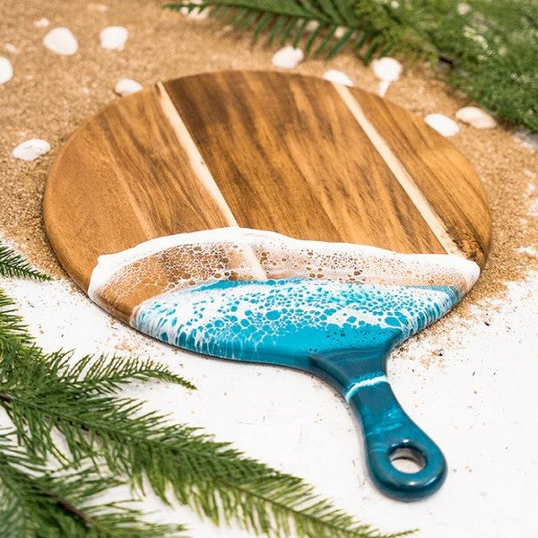 Ocean Vibes Round Paddle Cheese Board | Shop serving boards at boogie + birdie in Ottawa.