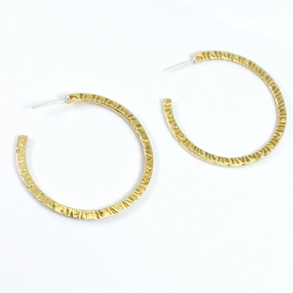 Brass Lissa Bowie Naveen Hoop Earrings