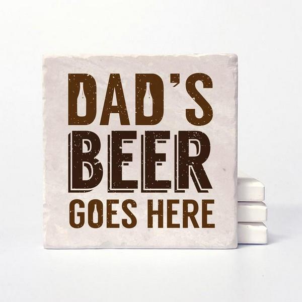 Dad's Beer Goes Here Coaster | Versatile | boogie + birdie