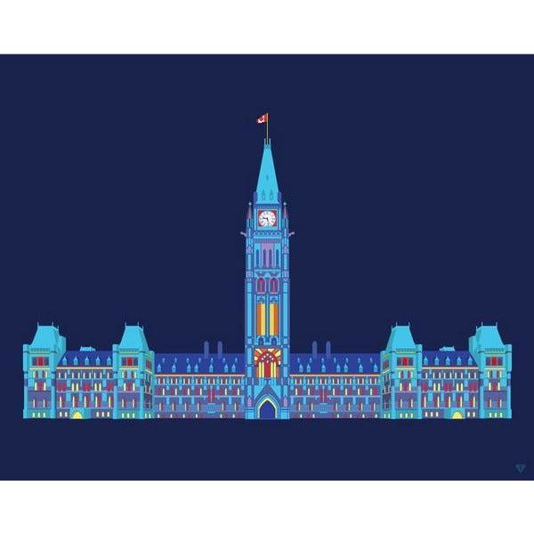 Parliament Northern Lights Print