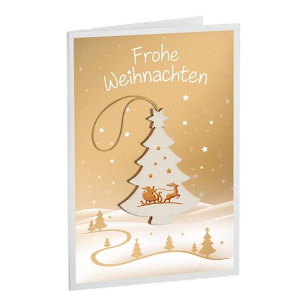 Santa Tree Ornament Holiday Card