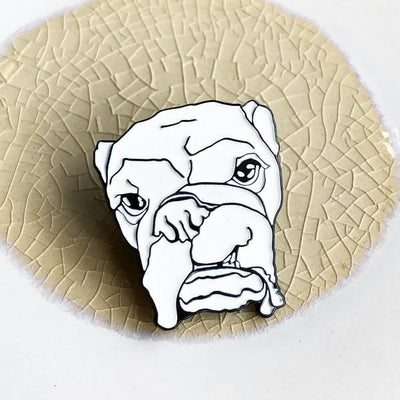 Grumpy English Bulldog Pin