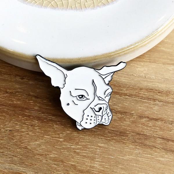 Grumpy Boston Terrier Pin | Sad Dog Apparel | boogie + birdie