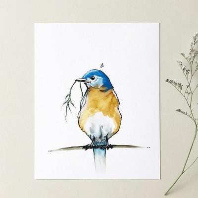 Blue Bird Print | Kelly Dixon | boogie + birdie