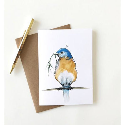 Blue Bird Art Card | Kelly Dixon | boogie + birdie