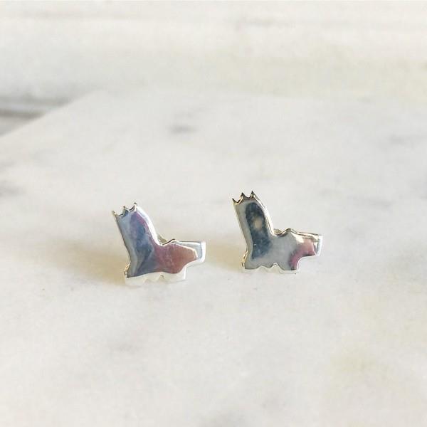 Silver Ottawa Stud Earrings | Lissa Bowie | boogie + birdie