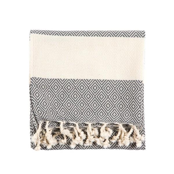 Slate Diamond Turkish Hand Towel