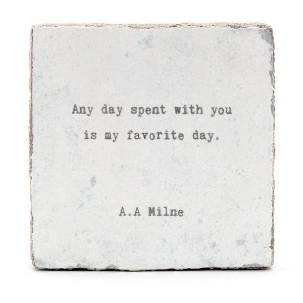 Any Day Spent (A.A. Milne) Quote Block