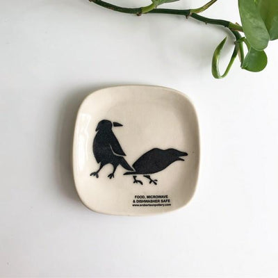 Crow Couple Tea Bag Holder