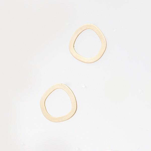 Gold Doodle Stud Earrings