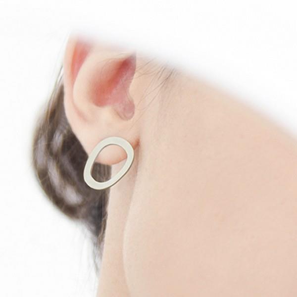 Silver Doodle Stud Earrings