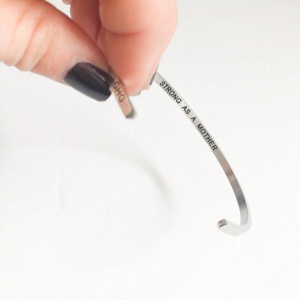 Silver Strong as a Mother Bangle | Glasshouse Goods | boogie + birdie
