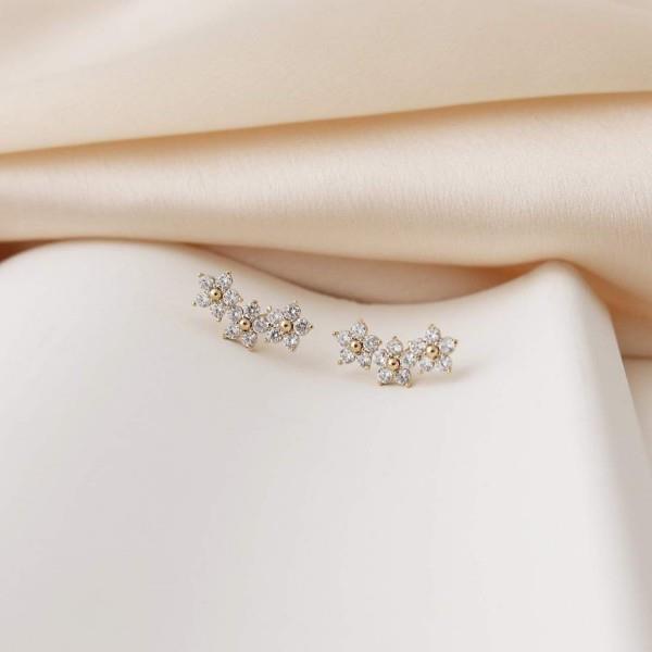 Gold Blossom Climber Earrings | Jewellery | boogie + birdie