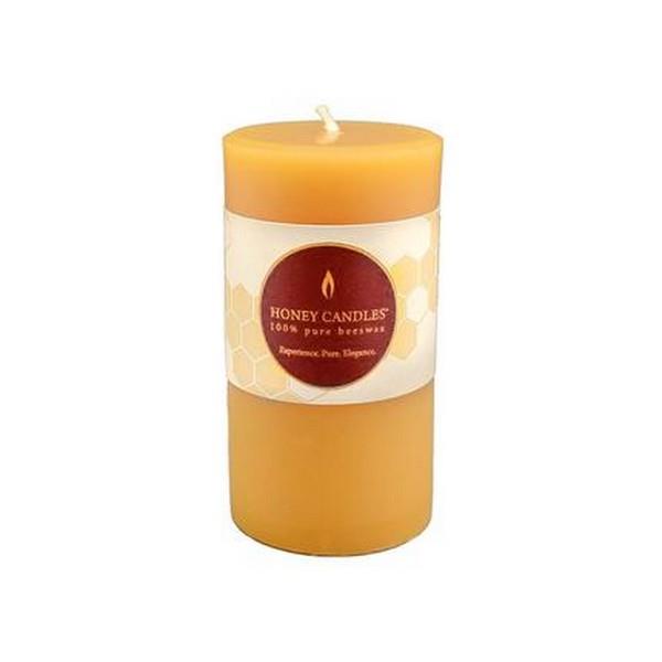 Small Round Pillar Beeswax Candle