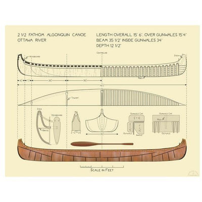 Algonquin Canoe Print