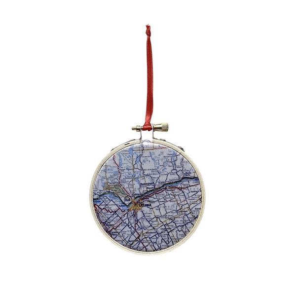 Ottawa Map Ornament | Shop ornaments at boogie + birdie in Ottawa.