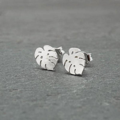 Monstera Leaf Stud Earrings | boogie + birdie