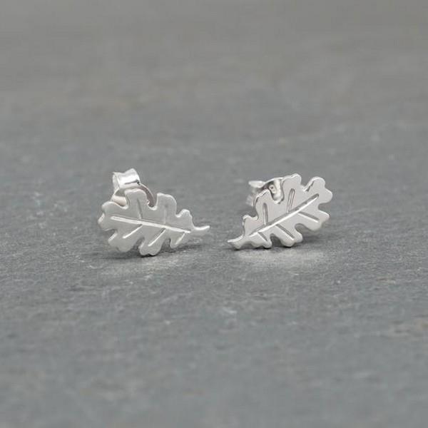 Oak Leaf Stud Earrings | Argent Whimsy | boogie + birdie