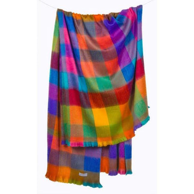 Multi Check Alpaca Throw