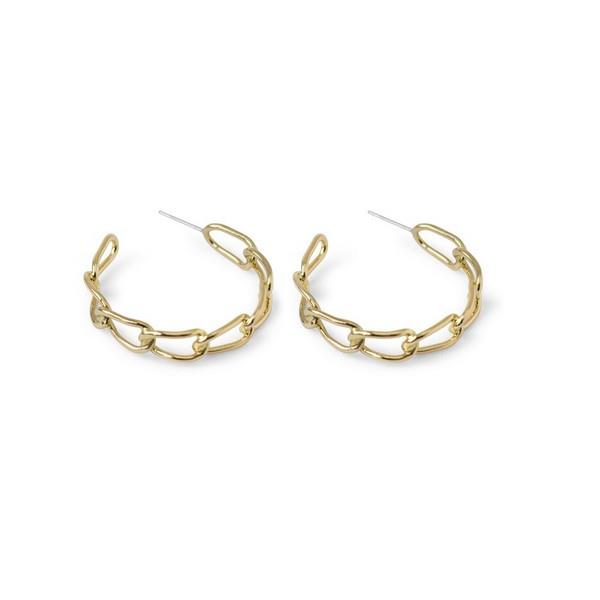 Succession Chainlink Hoop Earrings | boogie + birdie | Lissa Bowie