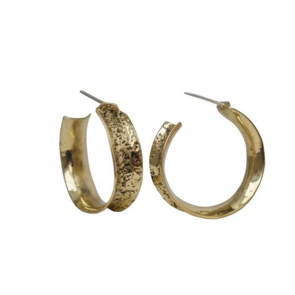 Canal Textured 1.5" Hoop Earrings | Lissa Bowie | boogie + birdie