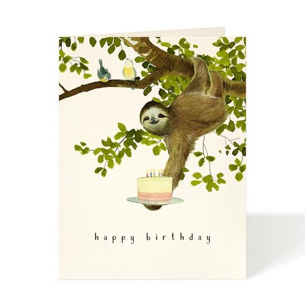 No Rush Sloth Birthday Card