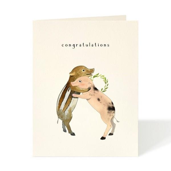 Pig Pals Congratulations Card | Felix Doolittle | boogie + birdie