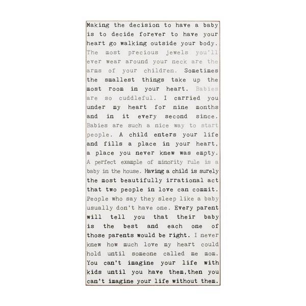 Having a Baby Typewriter Wall Art