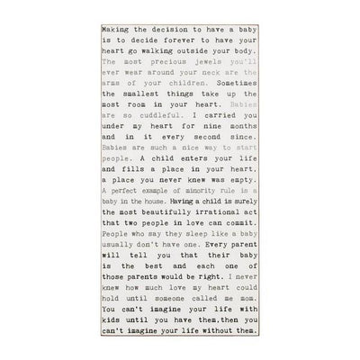 Having a Baby Typewriter Wall Art