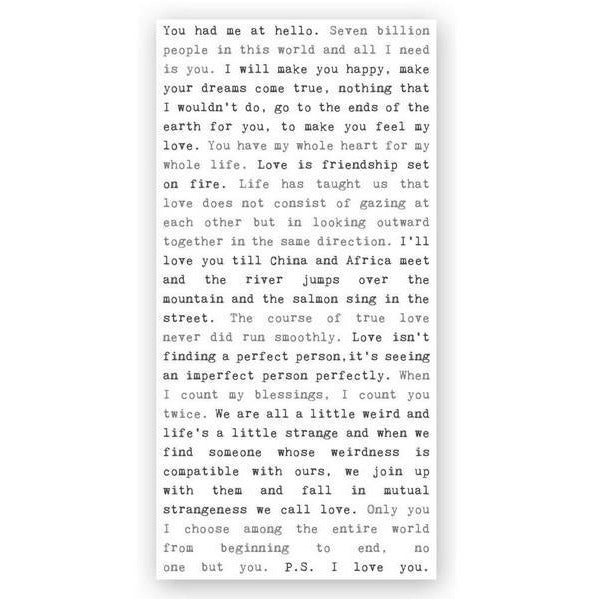 Love Typewriter Wall Art