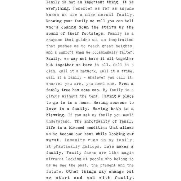 Family Typewriter Wall Art