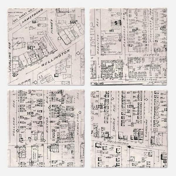 Hintonburg Maps Coaster Set