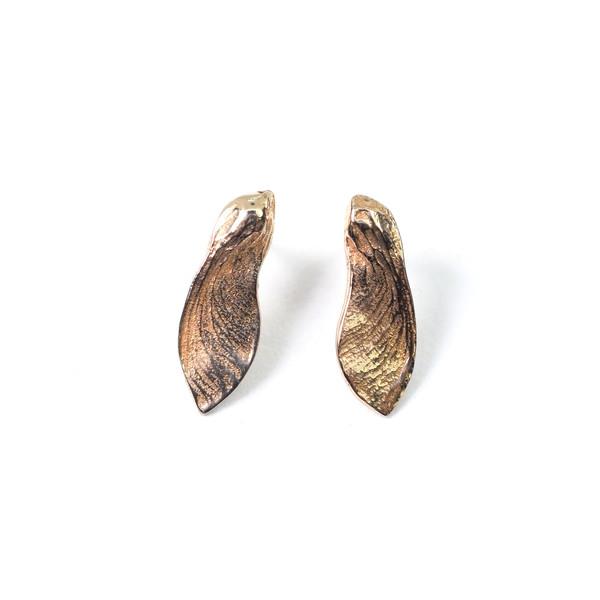 Bronze maple seed stud earrings | Brelokz | boogie + birdie